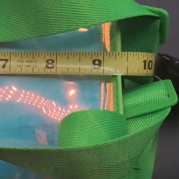 NWOT Iridescent Rainbow Clear Daypack Back pack Zippered With  Front Pocket - Picture 8 of 9